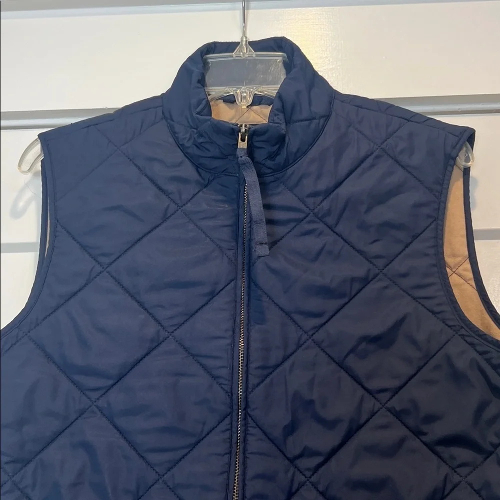 J. Crew Dark Blue Quilted Vest size small.